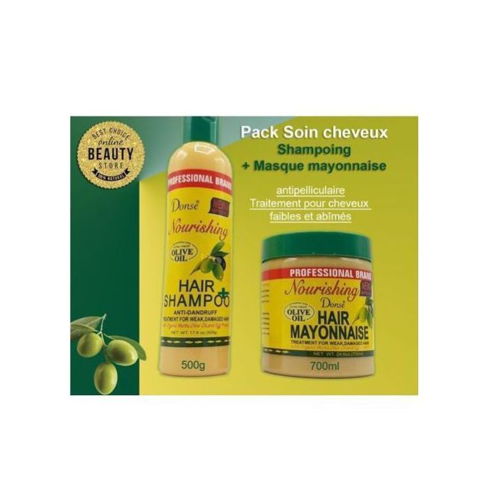 Donse Hair Mayonnaise traitement pour les cheveux fragiles et abîmés, 700 ml , 24.6 OZ