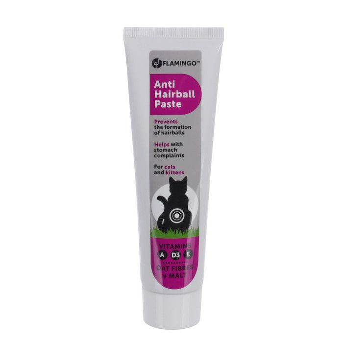 Pâte anti boule de poils, tube de 100 g, pour chats - Flamingo