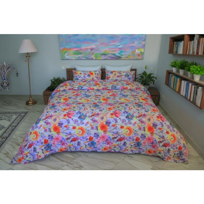 Housse de Couette Saturn Antiallergique (2places) + 2 taies d’oreiller offerts - 220x240cm - Lits 140-160