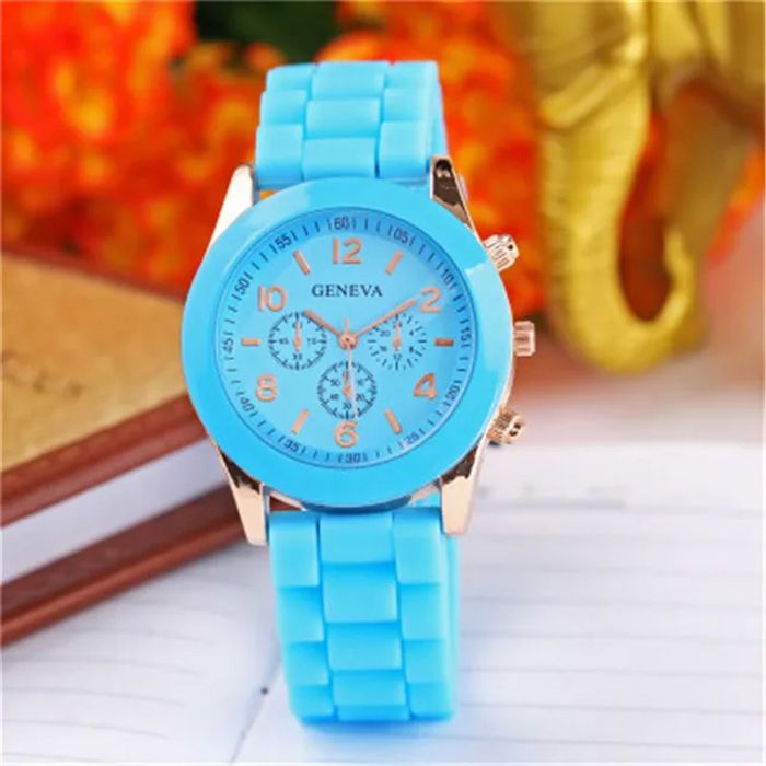 Montre - GENEVA - Décontractée - Silicone - Analogique - Ronde