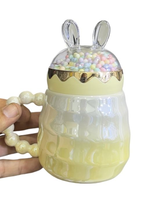 1pc Nouvelle Tasse céramique À Eau Haute Qualité En Céramique Avec Couvercle, Tasse À Café
