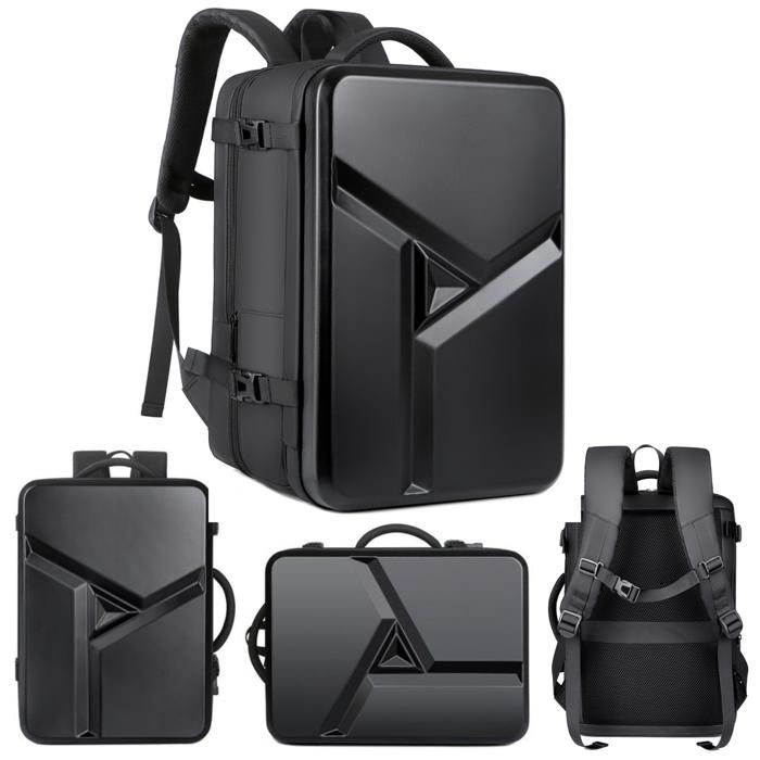 Grand sac à dos ergonomique avec multiples compartiments pour voyage et affaires noir