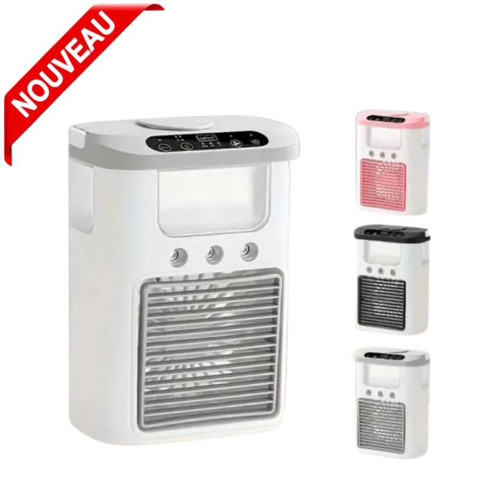 Ventilateur de refroidisseur d'air de table AIR COOLER FAN avec brumisateur et veilleuse  Portable 7 Couleurs/ Aleatoire