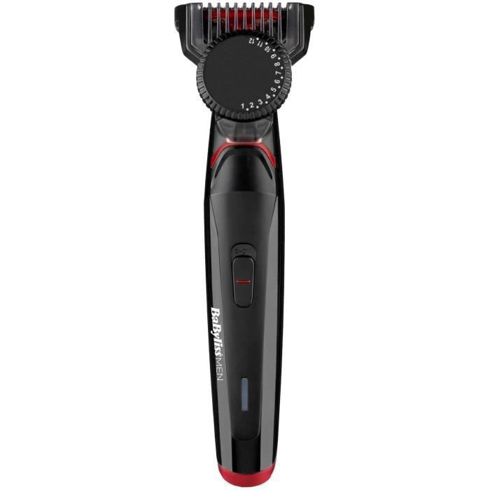 Tondeuse à barbe - BABYLISS T861E - Lames 34 mm en acier inoxydable - Avec ou sans fil - 1 guide de coupe