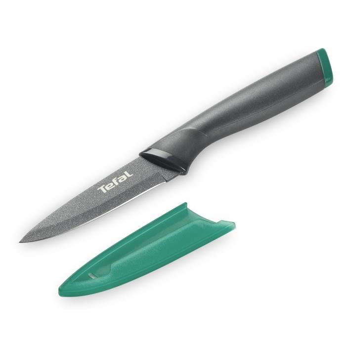 TEFAL FRESH KITCHEN Couteau à éplucher avec étui 9cm K1220614 gris