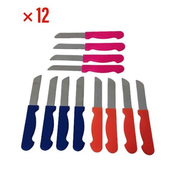 Couteaux de cuisine ,12 couteaux éplucheur universel en Acier inoxydable.couleurs aléatoires.