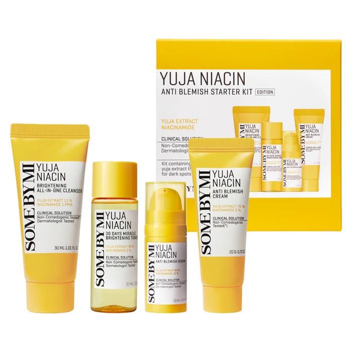 Kit de soins - SOME BY MI - Yuja Niacin - 4 produits - Hypoallergénique - Tous types de peau