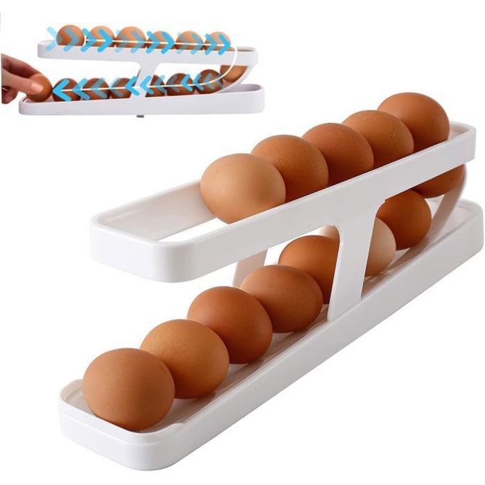 Porte-Œufs à Roulement Automatique: Gain de Place, Réfrigérateur & Cuisine