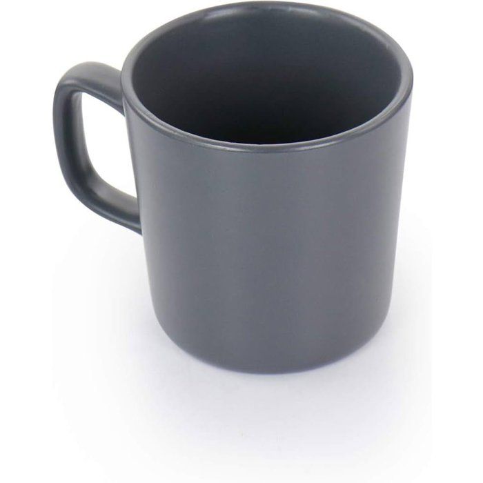 MUGG EN PORCELAINE COULEUR GRIS  NOIR