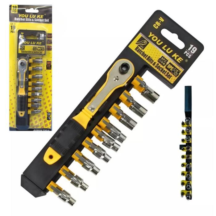 Ensemble de clés - Non spécifié - 19 pièces - Ergonomique - Acier - Polyvalent
