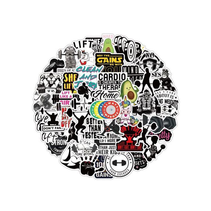 stickers Inspirational Fitness Decals DIY Motorcycle Luggage Phone Case Laptop Graffiti GYM Cool lot/30 pcs