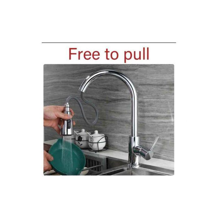 Faucet Robinet mitigeur cuisine avec bec flexible rotatif;ROBINET CUISINE inox