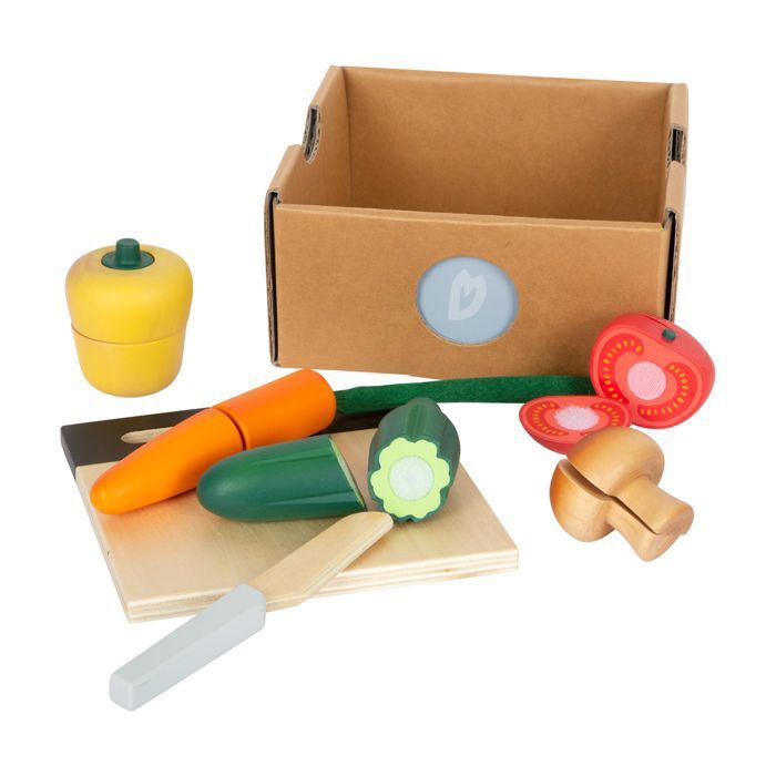 Légumes à découper en bois + planche et boîte de rangement Small Foot