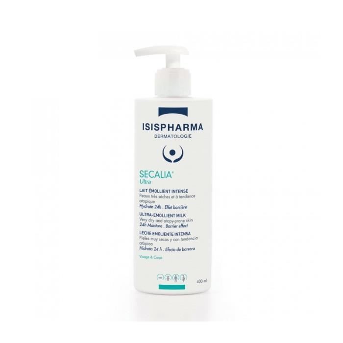 Isispharma secalia ultra lait émollient intense 400ml TU Blanc