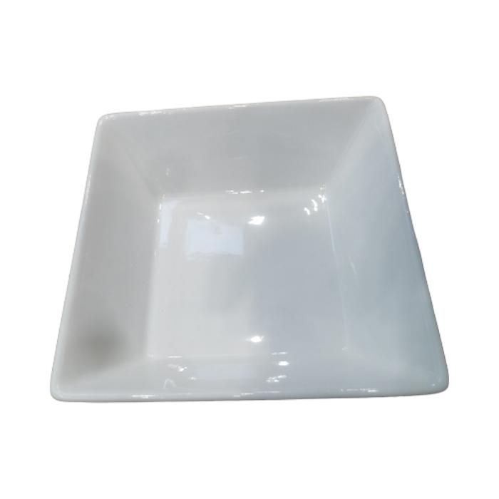 saladier carré blanc en porcelaine 12*12*3,8cm