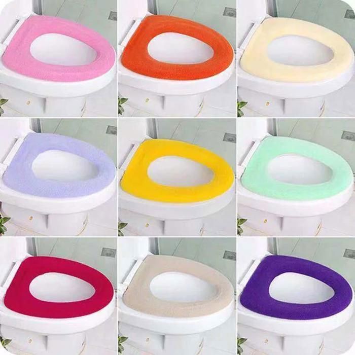 Siège de toilette en silicone étanche , coussin lavable (Couleur aléatoire)