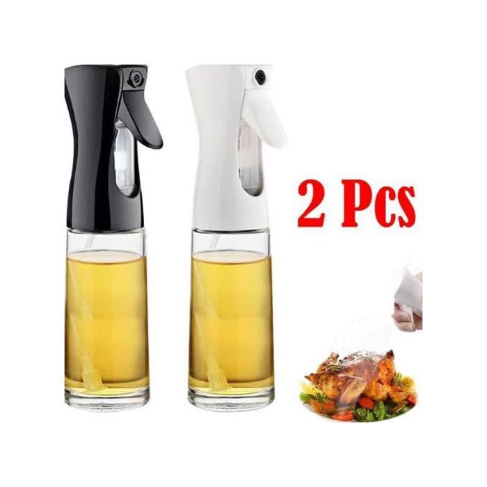 Lot de 2 Pulvérisateurs d'Huile BBQ : 200 ml, Qualité Alimentaire, Cuisine, Camping, BBQ