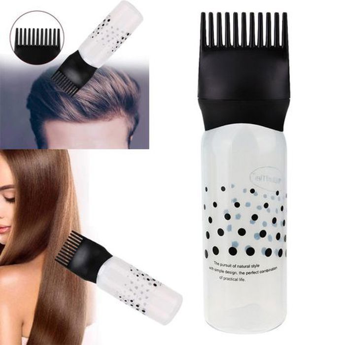 flacon de teinture pour cheveux avec peigne, applicateur pour racines de cheveux