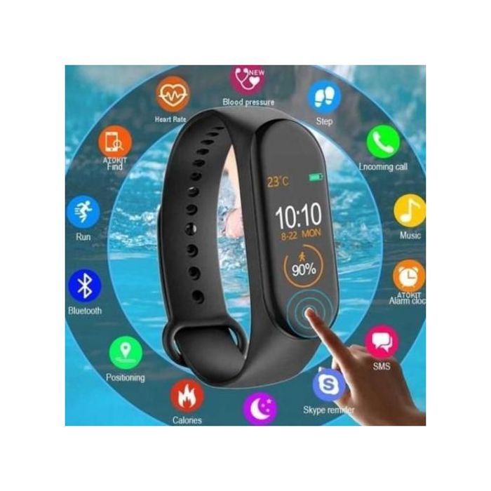 Bracelet M6 Connecté : Moniteur Cardiaque, Pression Artérielle, Oxygène, Étanche IP67
