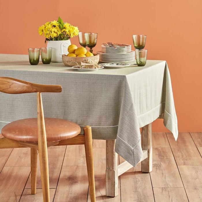 Nappe de table - Bella Maison - Kaki - 160x250 cm - Lavable - Uni