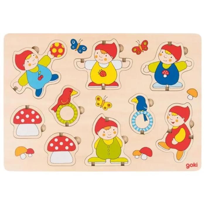 Puzzle à empiler en bois » LUTINS » de GOKI