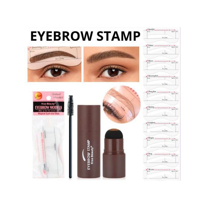 Kiss Beauty BROW Stamp pour sourcil naturel Tampon a sourcils - Brow Stamp avec Pochoirs