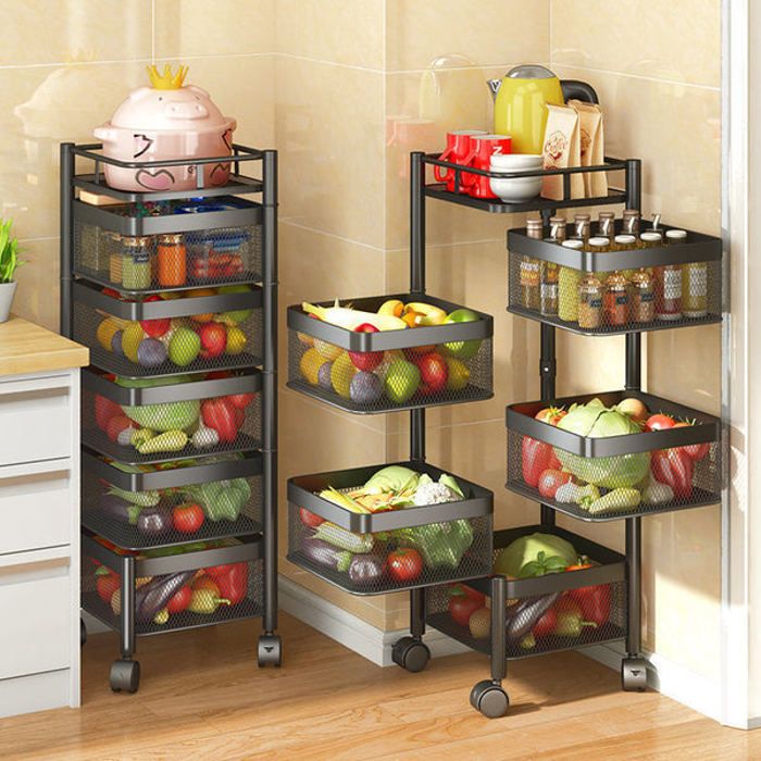 Panier De Rangement en Métal à 5 Niveaux
