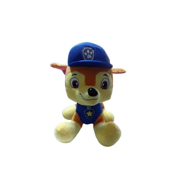 Peluche chien chase 22 cm - pat patrouille - haute qualité