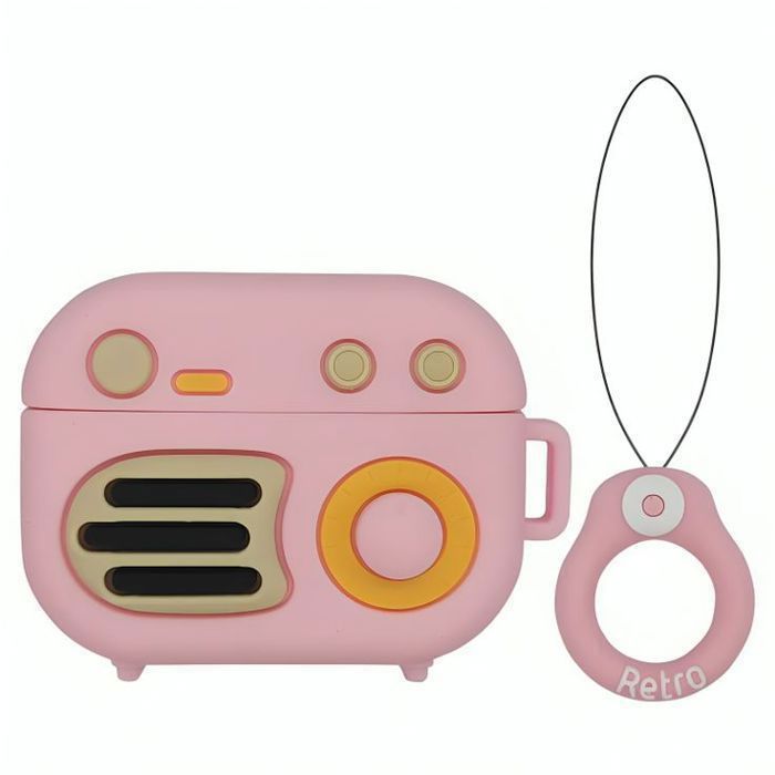 Boite de Protection en Silicone pour Ecouteurs Airpods PRO 1 / 2 / 3 GEN, style Gramophone 3D
