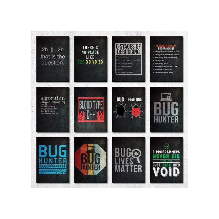 Poster A5 - Programmer - Developer Quotes - Papier photo 350g - Décoration murale - Style contemporain