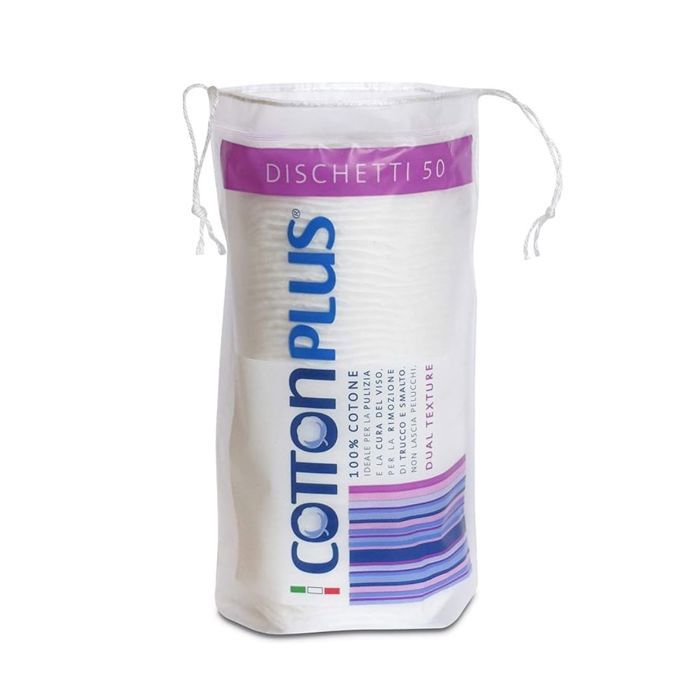 Disques démaquillants - COTTON PLUS - 100% Coton - 50 pièces - Doux pour la peau - Multi-usages