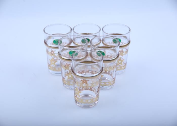 6 Verres à Thé PM Beldi Doré Dima Maroc