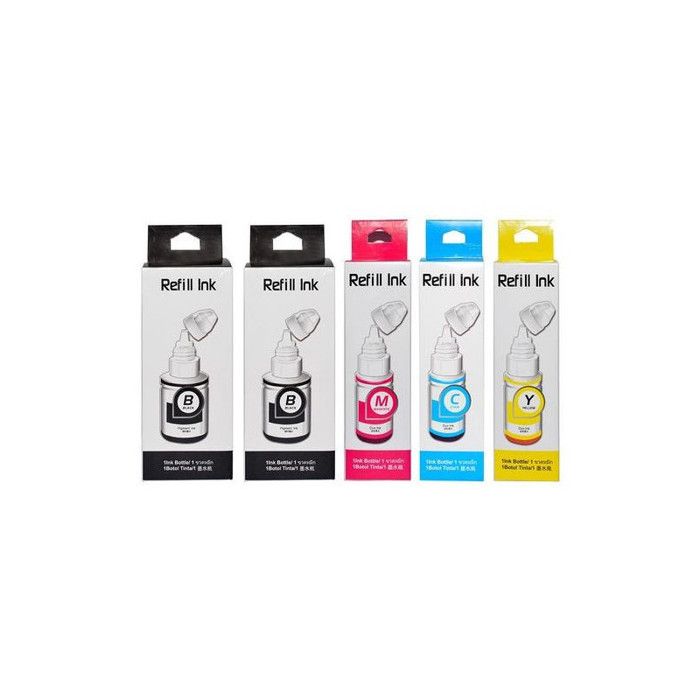 Pack 5 bouteilles d'encre compatible avec Pixma Gi-490