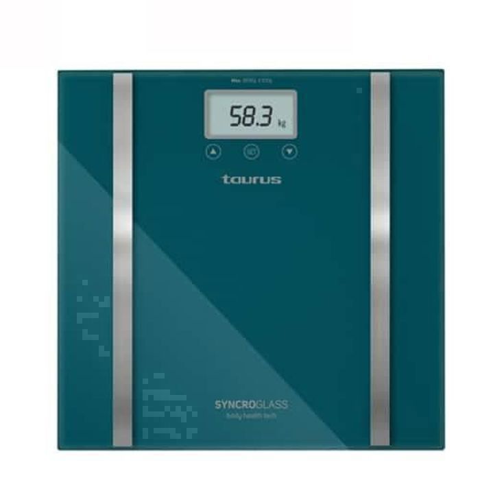 Pèse personne - Taurus - Syncro Glass - 180 Kg - Vert métallisé - Électronique