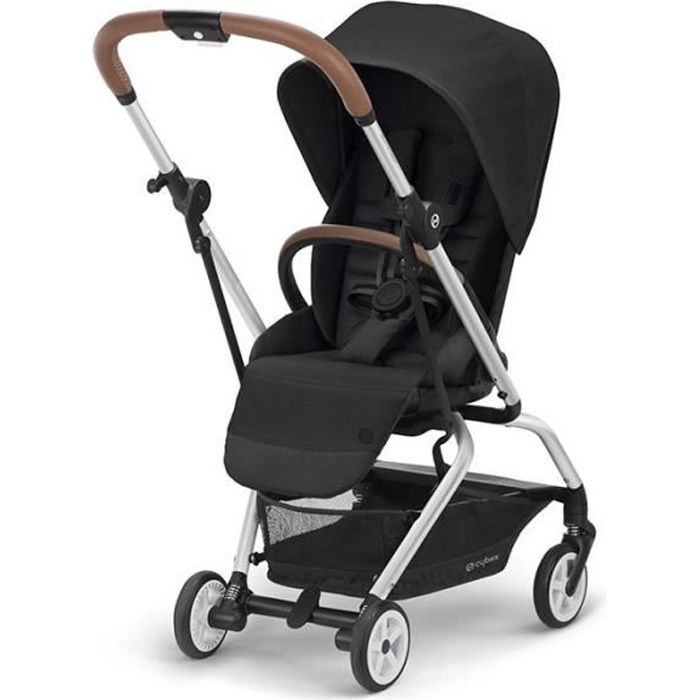 Poussette Cybex Eezy S Twist 2 Deep Black - Châssis Silver