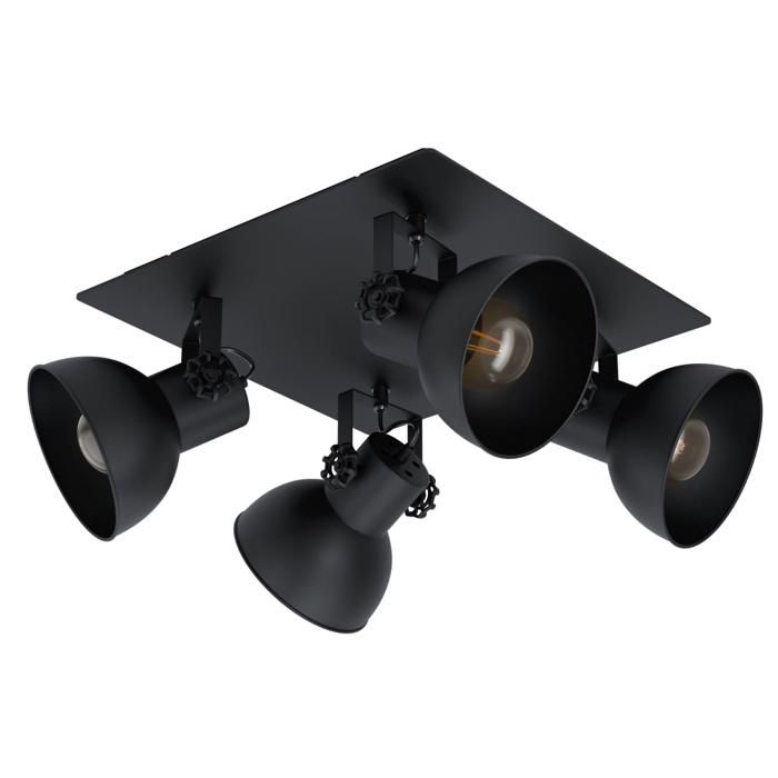 Spot - EGLO - Barnstaple 2 - Noir - Métal - Contemporain - Design
