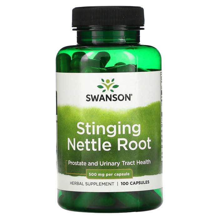 Racine d'ortie, 500 mg, 100 capsules