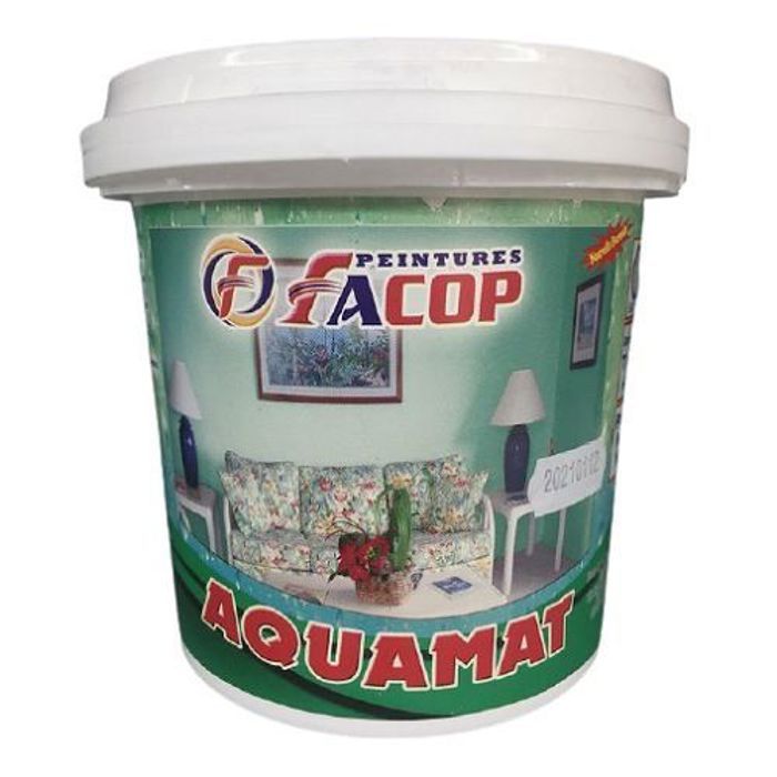 FACOP AQUA MAT Peinture à L'eau mate blanc (l'intérieur et l'extérieur)