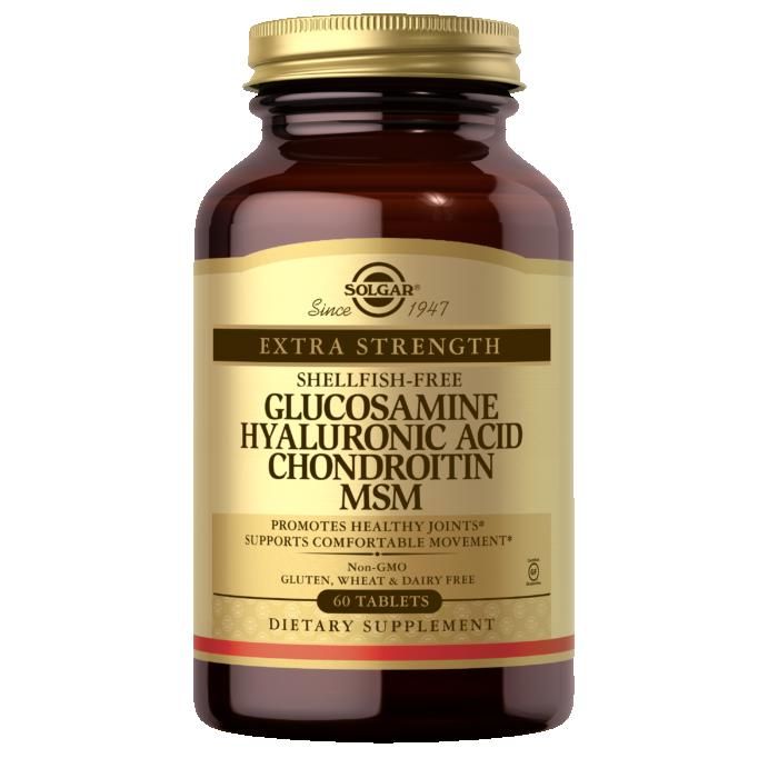 Glucosamine acide hyaluronique chondroïtine MSM, 60 comprimés