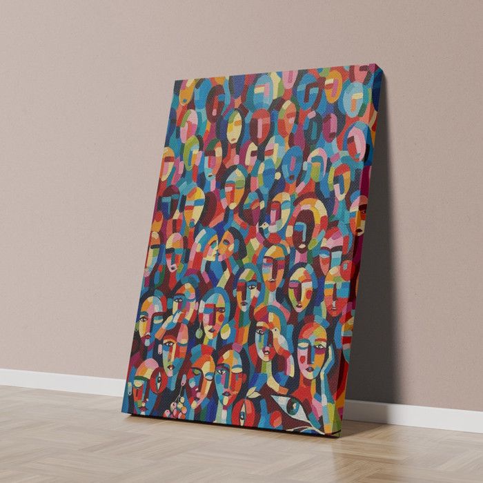 Tableau Décoratif - Pop Art Luxe - 40 x 60 cm - Velours - Multicolore - Contemporain
