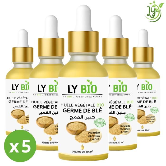 LYBIO PACK HUILE GERME DE BLE 50ML - PIPETTE LOT DE 5 bouteilles