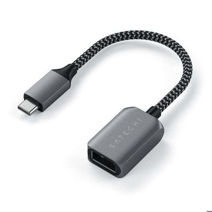 Adaptateur USB-C - Satechi - USB A 3.0 - Noir - Tressé - SuperSpeed 5 Gbps