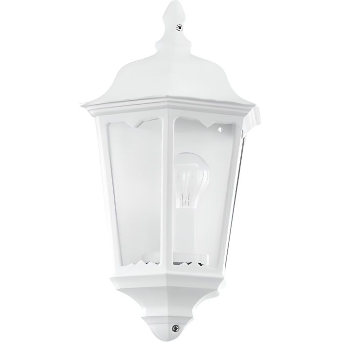 Applique d'extérieur Navedo - EGLO - Blanc - Lanterne en verre clair - Aluminium moulé