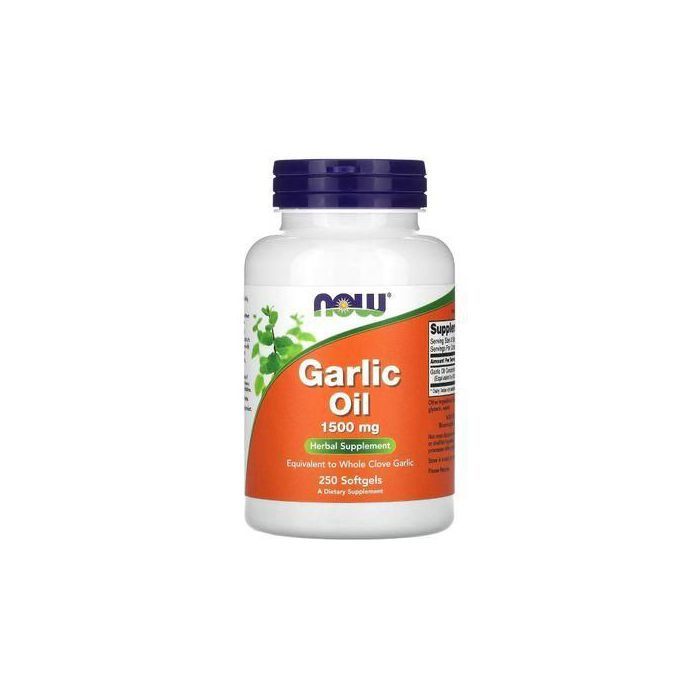 Now Foods Garlic oil, huile d'ail - Santé cardiovasculaire, 250 softgels - Made in USA