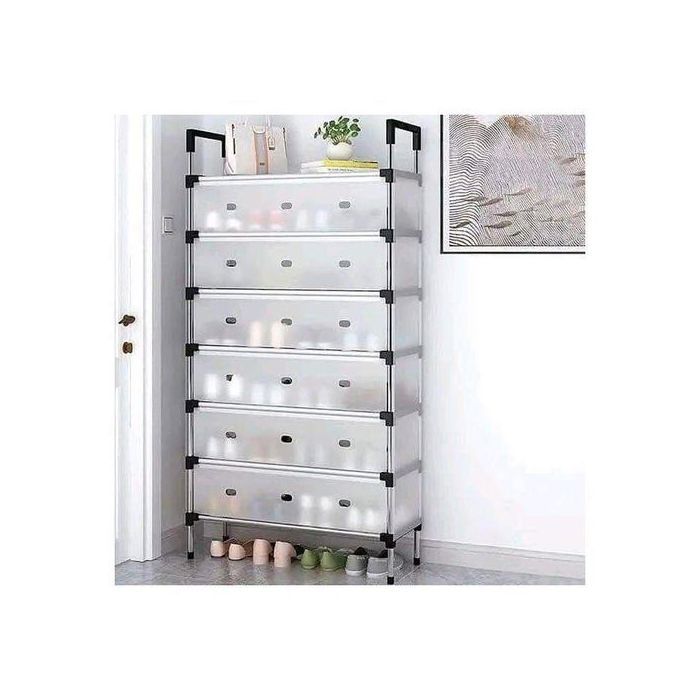 Armoire à chaussures à 7 niveaux, porte à membrane résistante à la pression