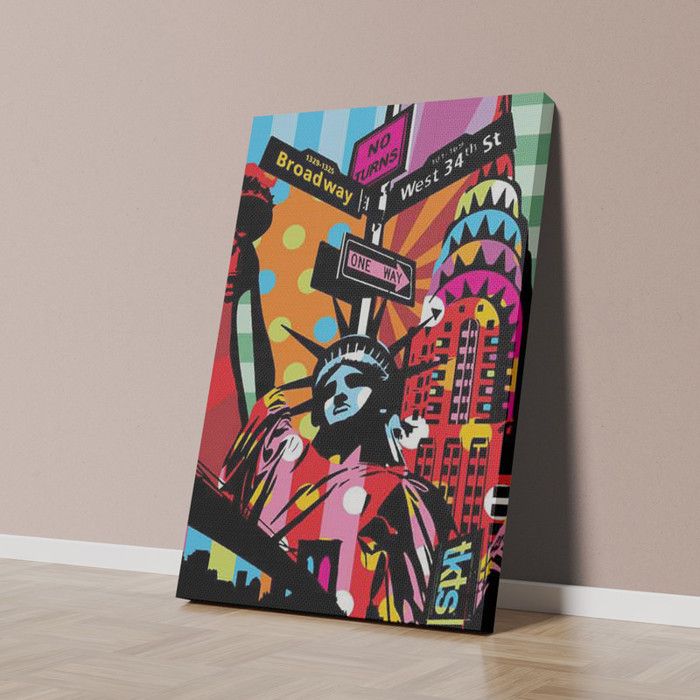 Tableau Décoratif - Pop Art Expressions Libres - 40 x 60 cm - Velours - Multicolore