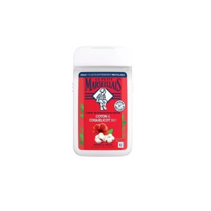 Crème de Douche Extra Douce Coton & Coquelicot Bio 250 ml