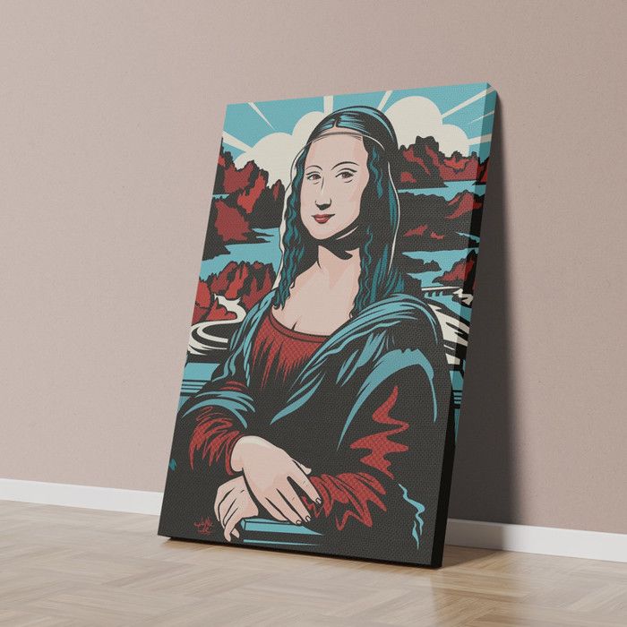 Tableau Décoratif - Pop Art - Velours Multicolore - 40 x 60 cm - Design Contemporain