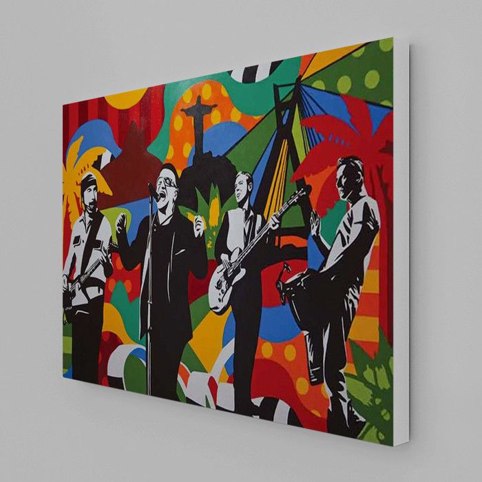 Tableau Décoratif - Velours Pop Art - 80 x 120 cm - Couleurs Intenses - Design Contemporain