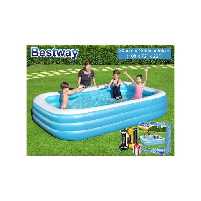 Bestway grande piscine familiale - 3,05m x 1,83m x 56cm